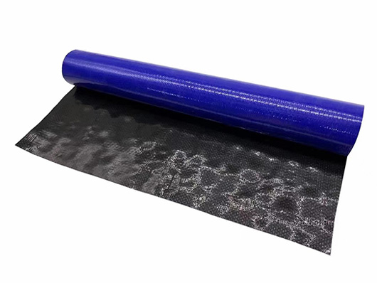 Waterproof tarpaulin roll blue and black color
