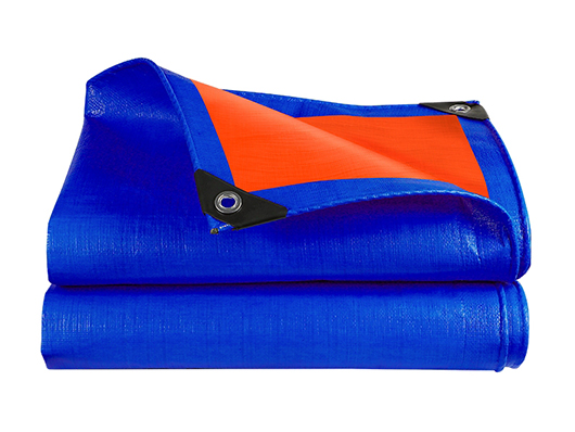Blue Orange 150 gsm heavy duty waterproof tarpaulin with eyelets sheet cover customized size